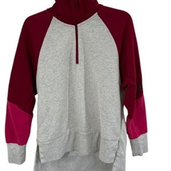 "Nike"DRi-Fit,1/4 Zip,JUST DO IT on L Arm,Longer Back Hem,Workout,Sports,Sweat - Picture 2 of 5